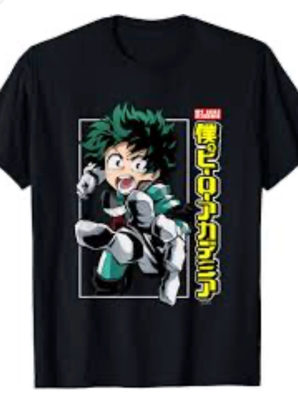 My Hero Academia Deku Graphic Short Sleeve Tee - Black